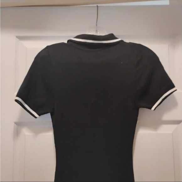Guess Bodycon Black Casual Collared Chic Form Fitting Classy Dress Size L - Picture 6 of 8